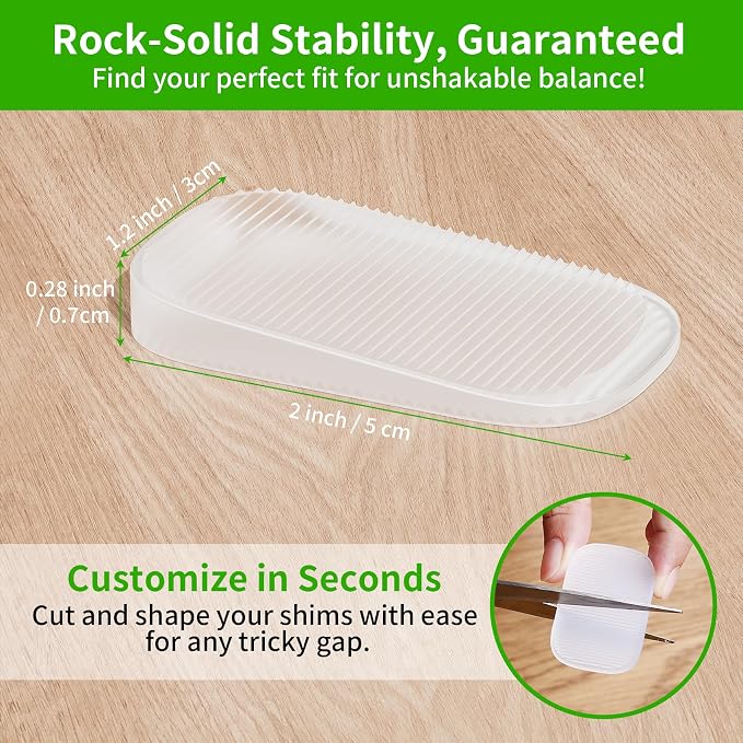 20Pcs Flexible Plastic Leveling Shims, Table Wedges - Image 3