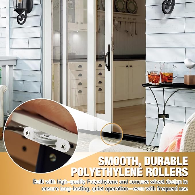 2 Pack Sliding Screen Door Rollers Compatible - Image 4