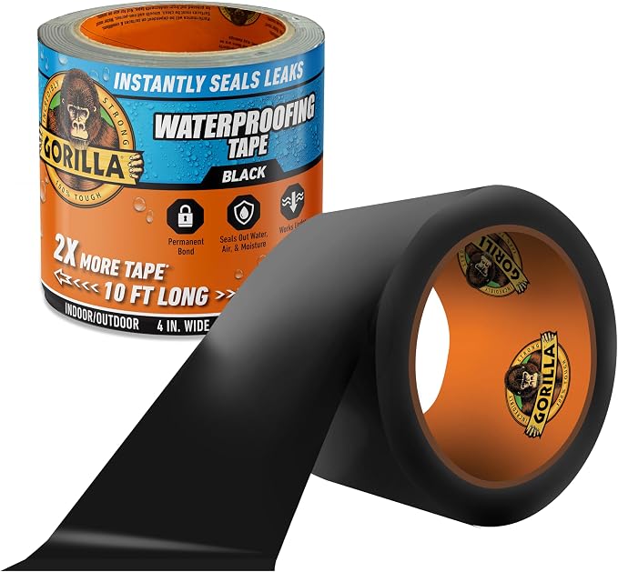 GORILLA Waterproofing Tape, Air & Moisture Barrier, Bonds Metal, Rubber & Vinyl by Gorilla
