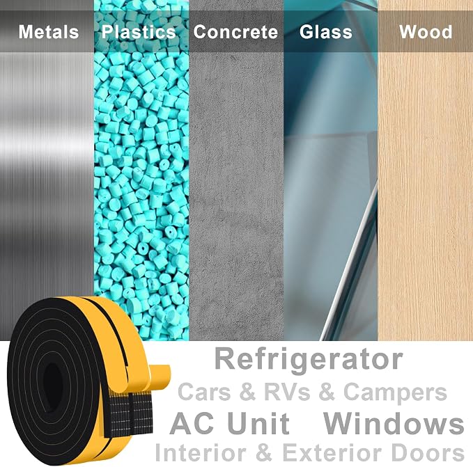 Thick Foam Tape for Garage Doors & Large Gaps, Strong Adhesive | Blocks drafts - Image 8