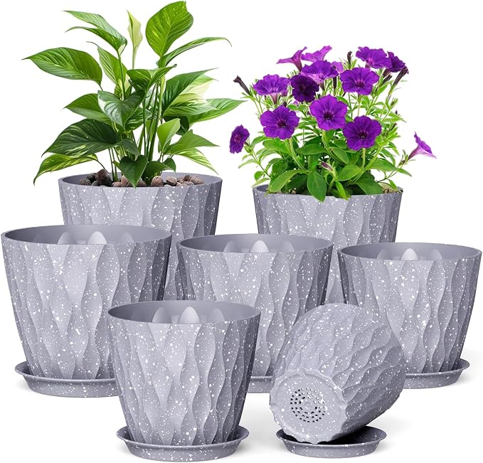 Meowell 7/6.5/6/5.5/5/4.5/4 inch Plant Pots by Meowell