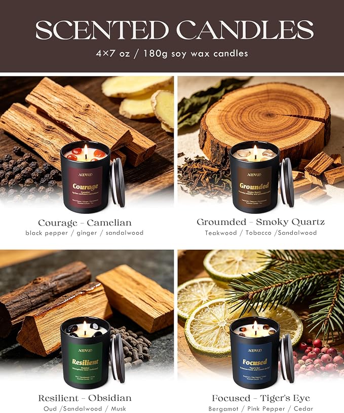AOOVOO Crystal HEAL Candles Set - Image 5