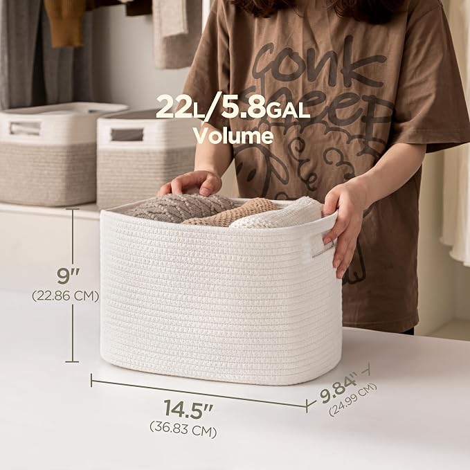 4 Pack Storage Baskets for Organizing, Shelf Baskets - Image 2