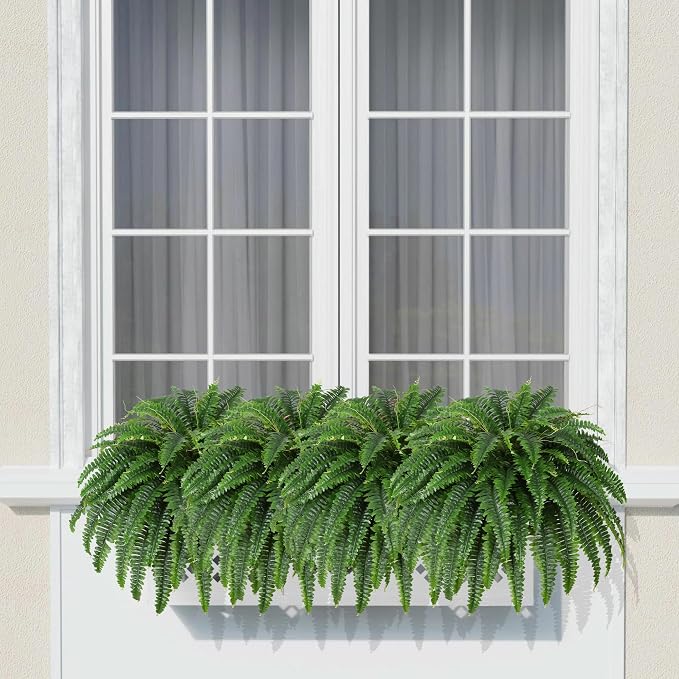 Dkaltm 43" Artificial Boston Fern, Outdoor Faux Plant | UV-Resistant, 69 - Image 5