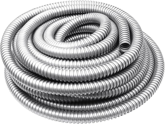 3/4 Inch Flexible Reduced Wall Electrical Conduit, 50 Ft Iron Galvanized Cable - Image 2