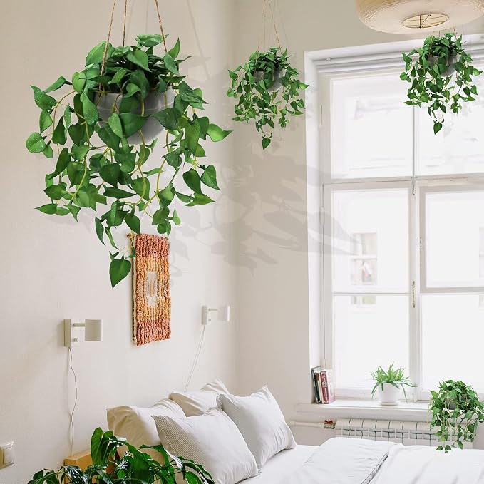 TNNTOPELE 2 Pack Hanging Plant Fake Plants - Image 8