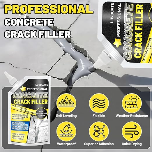 Concrete Crack Filler, 9LB Waterproof Self Leveling Cement Crack Filler | Slab - Image 3