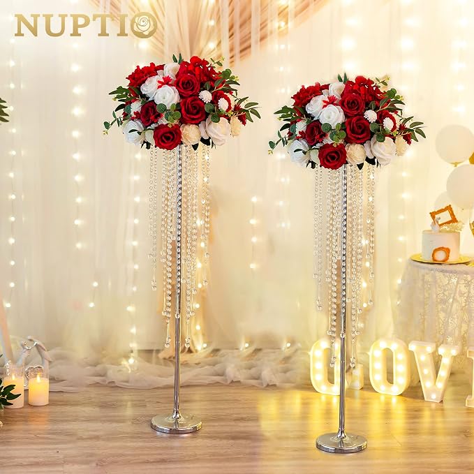 NUPTIO Silver Vases for Centerpieces Wedding - Image 5