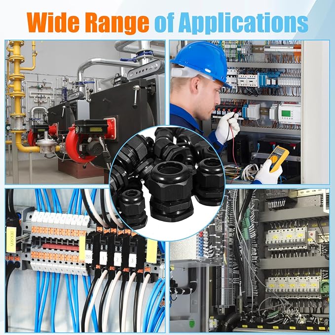 72pcs Cable Glands Kit strain relief cord connector Grip waterproof cable gland - Image 6