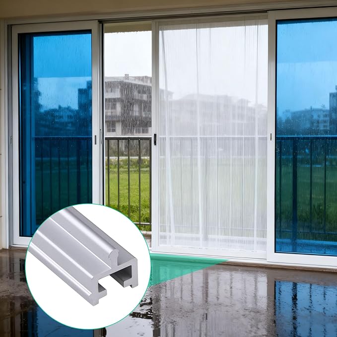 8 FT Aluminum Sliding Screen Door Track, Bottom Track Replacement - Image 5