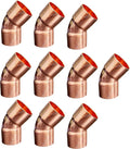 EZ-FLUID 1-1/4" C X C Cooper 45 Degree Elbow, LF Short Turn Pressure Copper by EZ-FLUIDPlumbingProducts