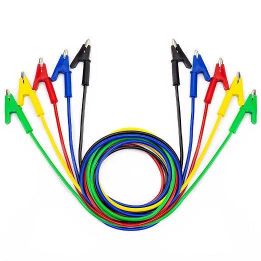 KAIWEETS 5PCS Alligator Clips Electrical Test Leads Set, 15A Jumper Wires Heavy - Image 8