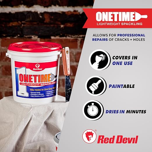 Red Devil 0550 Onetime Lightweight Spackling, 10.1 oz. Cartridge, 1 Pack - Image 4