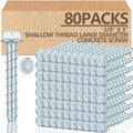 Tandefio 80 Pack 3/8" x 3" Concrete Screw Anchor Galvanized Large Diameter by Tandefio