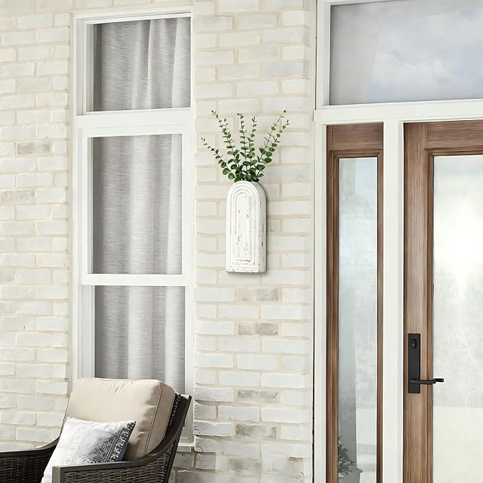Handmade Wooden Wall Vases Set of 2 - Image 3