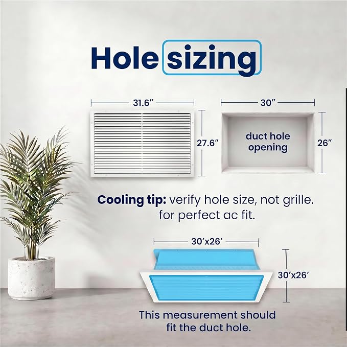 30x26 Aluminum Wall Ceiling Air Return Vent Cover HVAC Rustproof Grille - Image 3