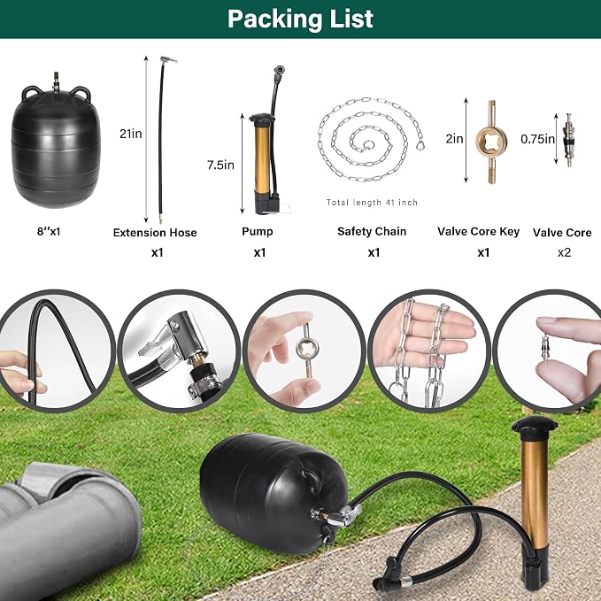 8 Inch Inflatable Pipe Plug Kit - Image 3