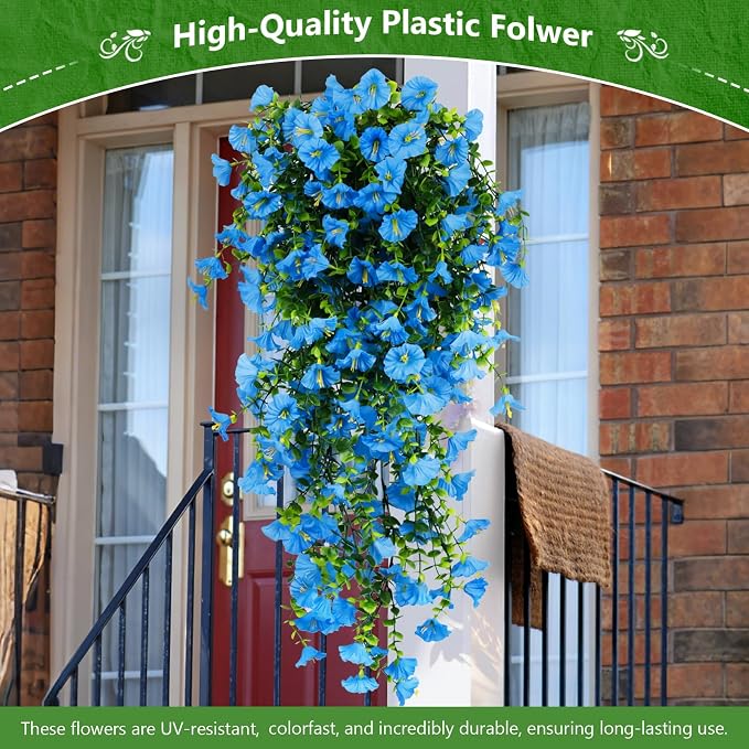 4-Pack Fake Hanging Plants, Faux Hanging Plant Artificial Greenery - Image 2