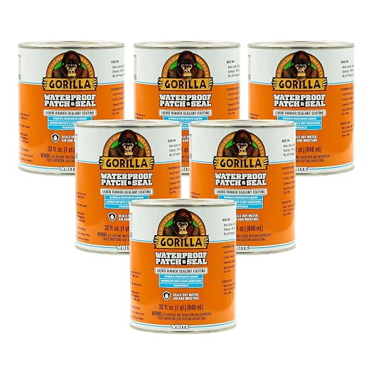 Gorilla Patch & Seal Liquid Rubber Waterproof Sealant, 32 Ounce by Gorilla