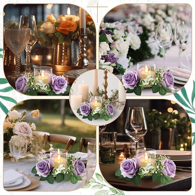 Yunlly 12 Pcs Rose Candle Rings - Image 7