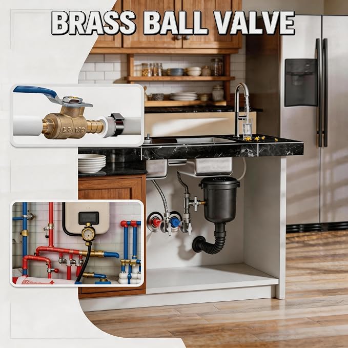 ‌VANCOCO 1/2" PEX Ball Valve 10-Pack - Image 9
