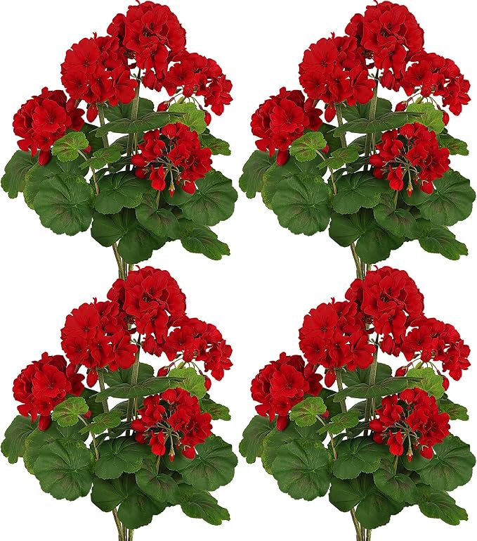 FOREST PRINCE 18"Artificial Geraniums by ForestPrince