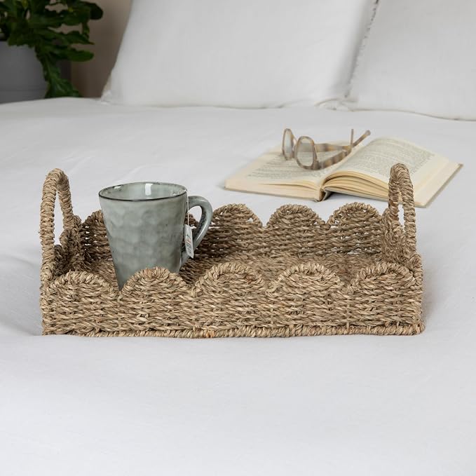Household Essentials Seagrass Decorative Tray - Image 8