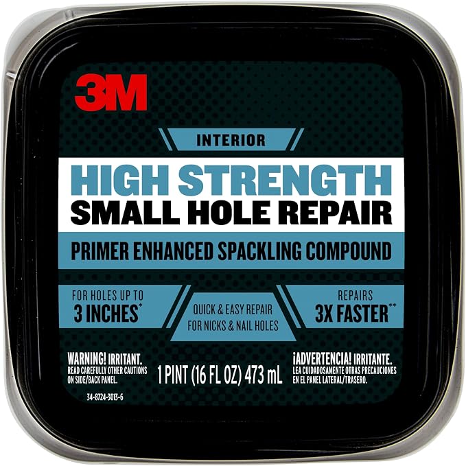 3M High Strength Spackling Compound, 16 oz., Small Hole Repair Primer Enhanced - Image 5
