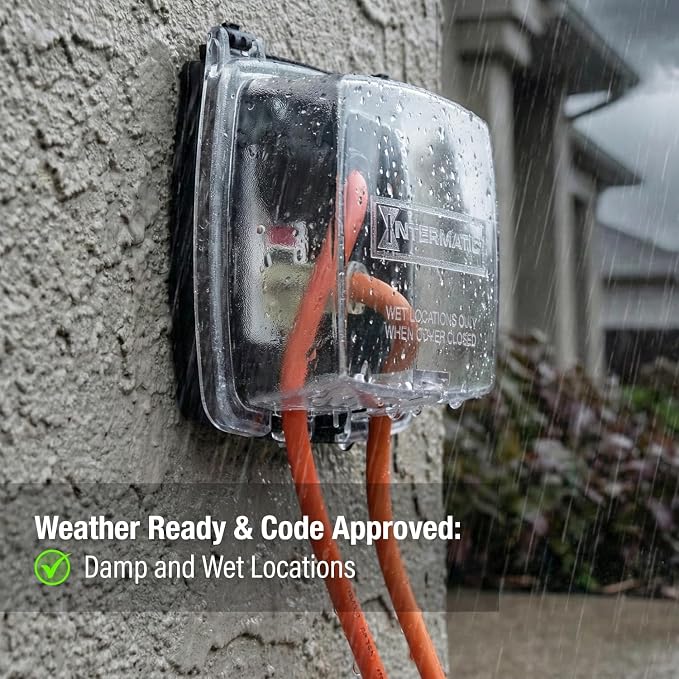 Intermatic WP1020C Deep Weatherproof Outlet Cover, Vertical | 2-1/4", GFCI and - Image 3