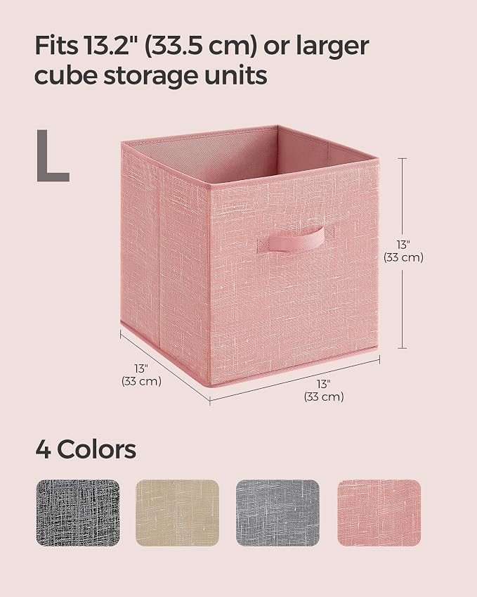 SONGMICS Storage Cubes, 13-Inch Foldable Closet Organizers | Non-Woven Fabric - Image 6