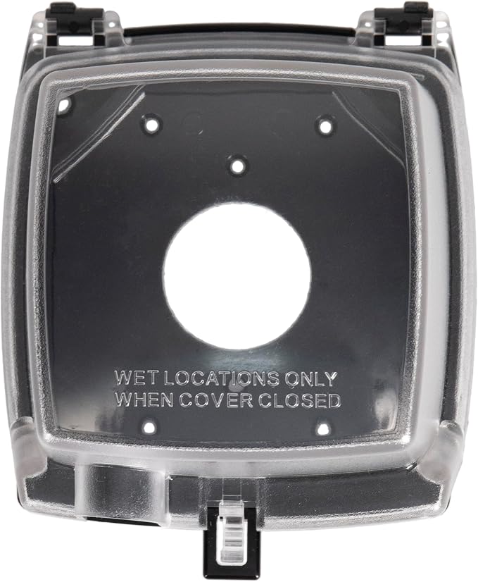Intermatic WP1050 4-3/4" Deep Weatherproof Outlet Cover – Clear, GFCI & Round - Image 8