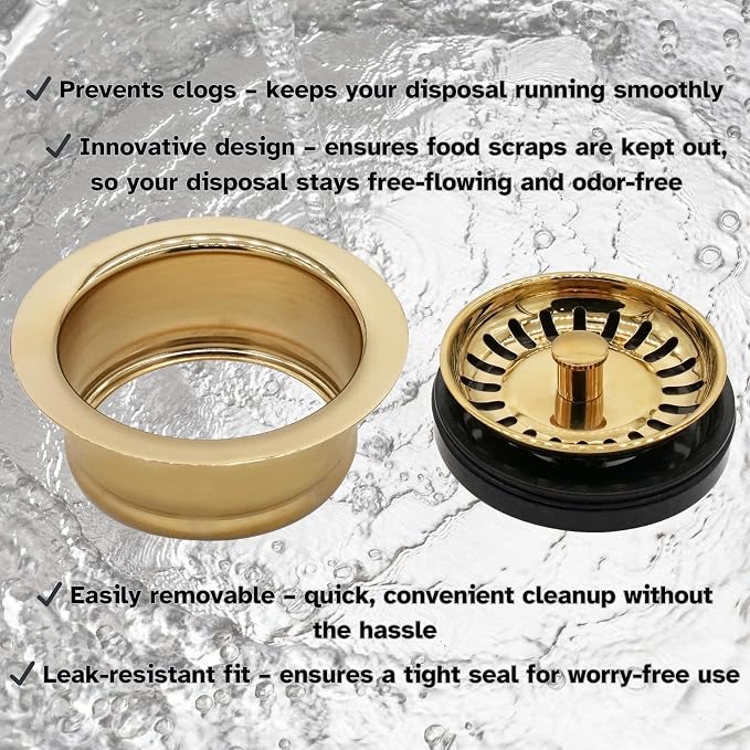 Westbrass D2082S-01 3-1/2" Extra-Deep Collar Kitchen Sink Waste Disposal Flange - Image 8