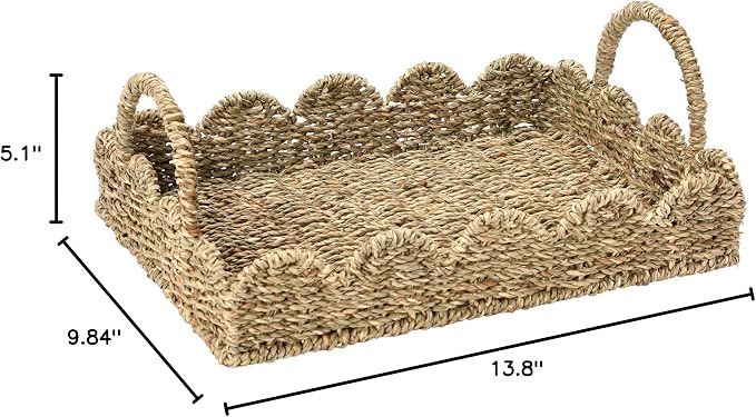 Household Essentials Seagrass Decorative Tray - Image 9