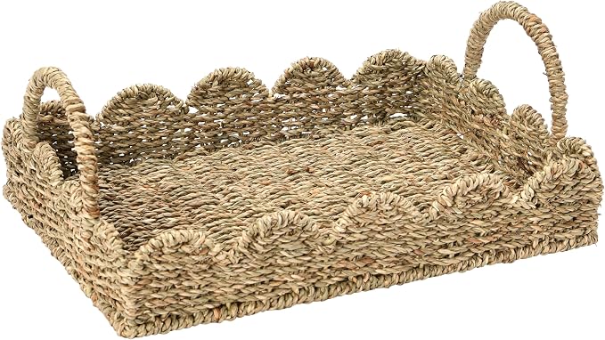 Household Essentials Seagrass Decorative Tray by HouseholdEssentials