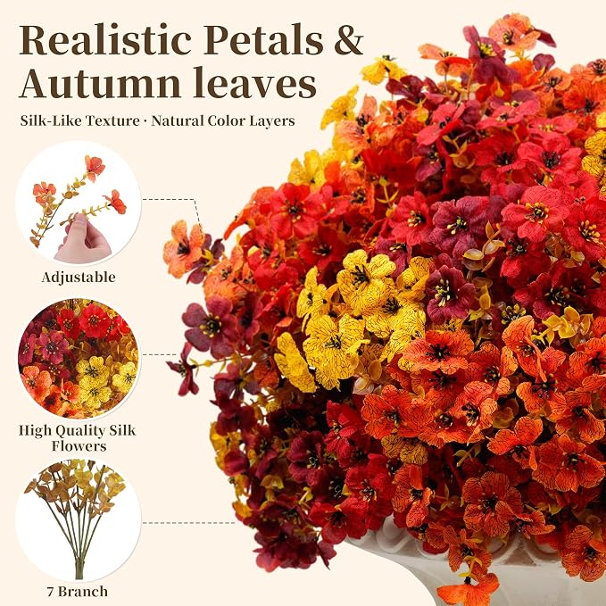 ColoPlay 20 PCS Artificial Mums - Image 2