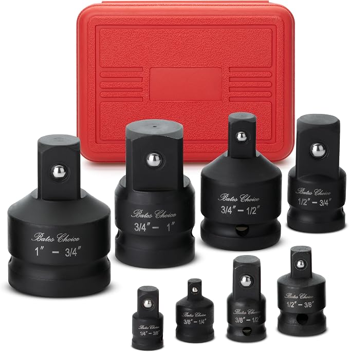 Bates- Impact Socket Adapter and Reducer Set, 1/4" 3/8" 1/2" 3/4", Impact - Image 8