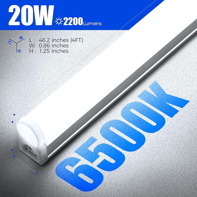Barrina T5 4FT LED Shop Light, 6 Pack | Utility Light Fixture, Ceiling - Image 7