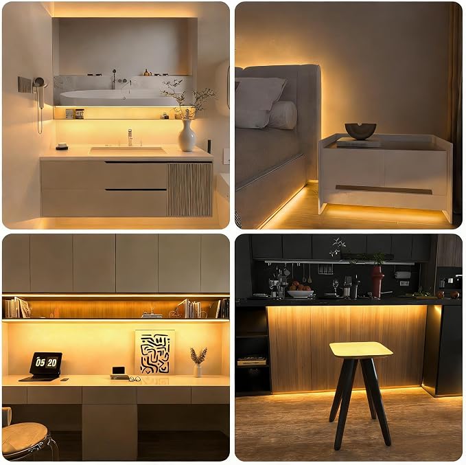 WOBANE 9.8ft COB LED Strip, Dimmable Under Cabinet Lighting - Image 4