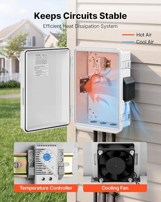 VEVOR Outdoor Electrical Box, Waterproof Electrical Junction Box - Image 3