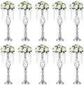 Nuptio 10 Pcs Silver Wedding Centerpieces Flower Stand, 55cm Height Wedding by Nuptio