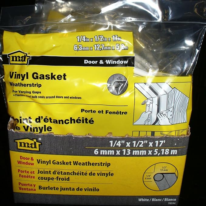 M-D Building Products 78394 1/2-Inch by 17-Feet Vinyl Gasket Weatherstrip - Image 4