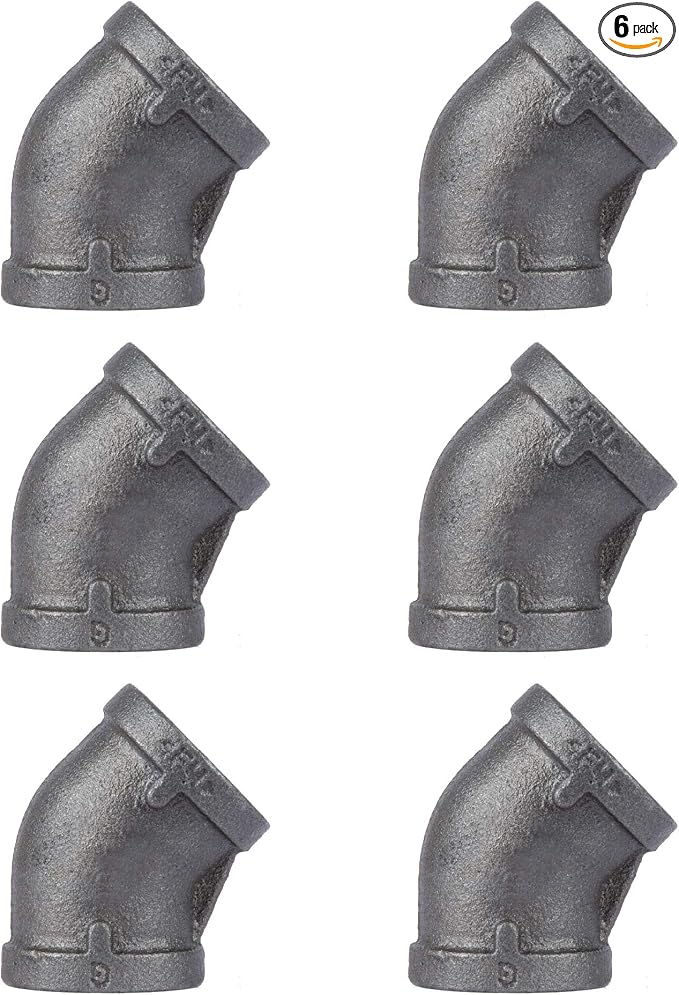 PIPE DECOR 45-Degree Elbow Fitting, 3/4 Inch, DIY Furniture, and Standard 3/4 by PipeD%C3%A9cor