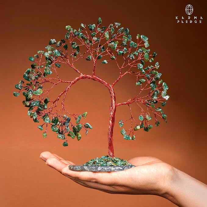 Green Aventurine Crystal Tree of Life, 7 Chakra Healing Crystals Trees - Image 7