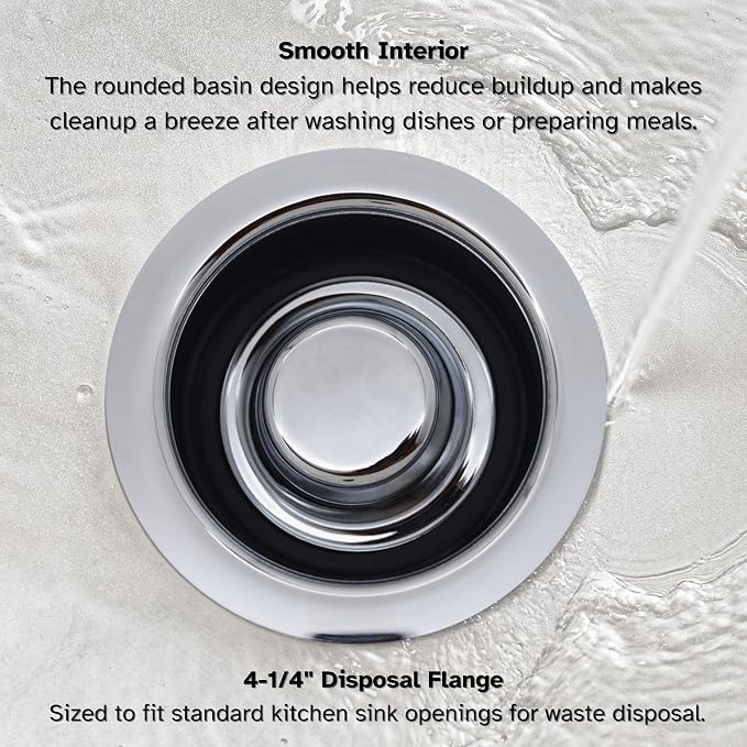 Westbrass A2089-26 4-1/4" Kitchen Sink Waste Disposal Drain Flange and Stopper - Image 8