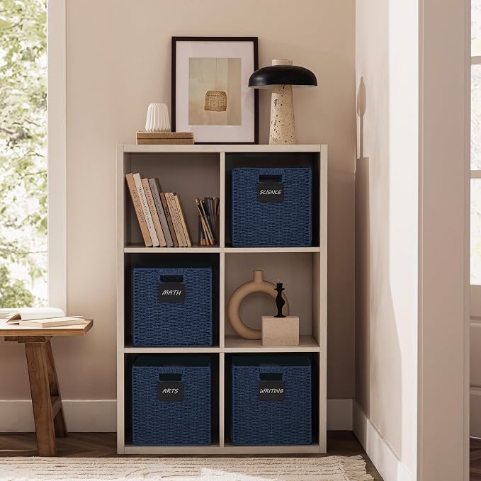 UBBCARE 2 Pack Wicker Basket, 10.5×10.5 Storage Cubes - Image 4
