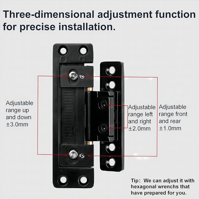 Hidden Door Hinge，Ultra-Thin Hidden Hinges, Adjustable Butt Hinge, Silent Door - Image 7