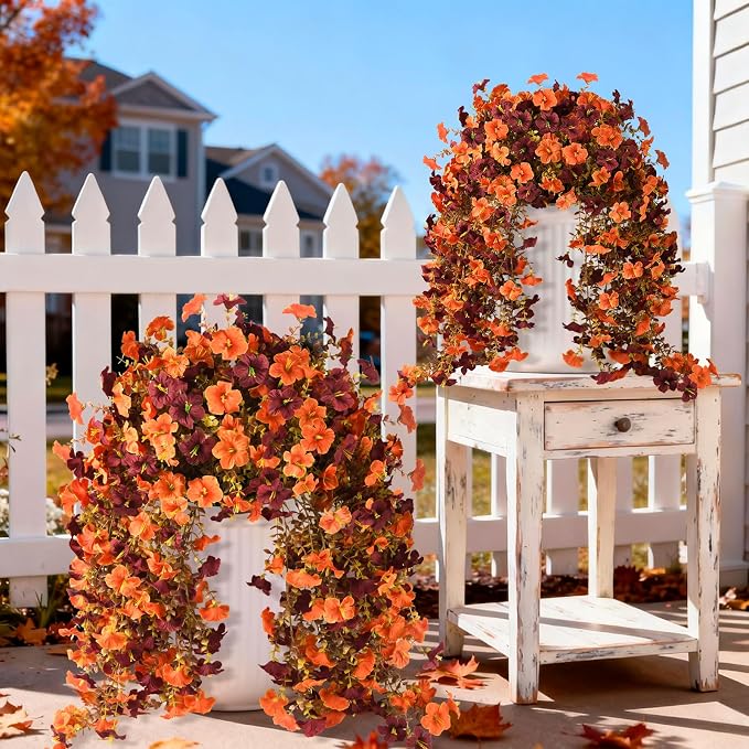 INQCMY Artificial Fake Fall Flowers Plants - Image 5