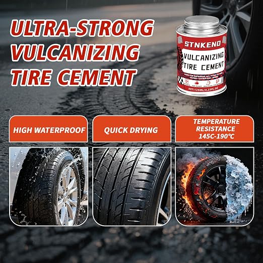 Vulcanizing Rubber Cement, 4.4 Oz Tire Rubber Adhesive | Car Tire Repair Cement - Image 4