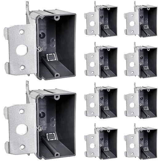 1-Gang Adjustable PVC Electrical Outlet Box 21 Cu in. PVC Junction Box by OhLectric