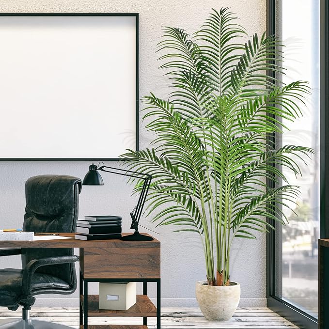 Artificial Palm Tree 6ft Tall Fake Palm Tree Indoor Decor - Image 8